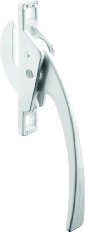 H 3716 Casement Window Locking Handle, White Finish, Universal Design