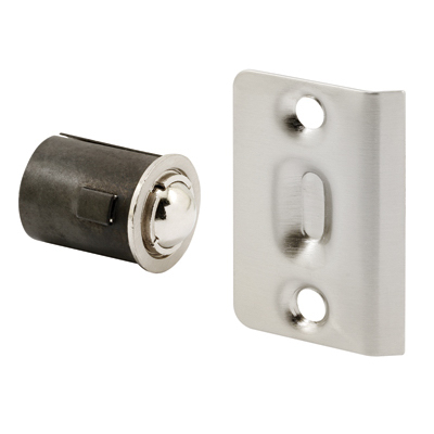 Satin Nickel Drive-In Ball Catch with Strike Satin Nickel Drive-In Ball Catch with Strike