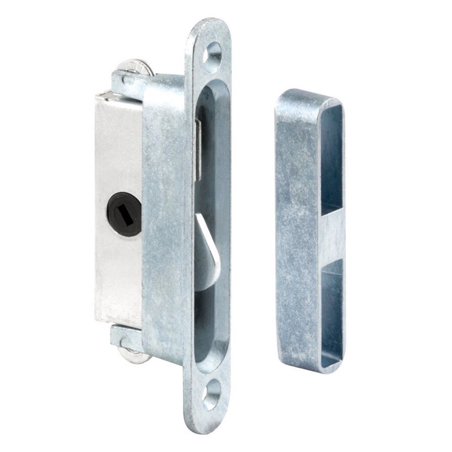 Mortise Lock, Aluminum Housing, 45 Degree Keyway, Round Faceplate, 3-7/8 In.