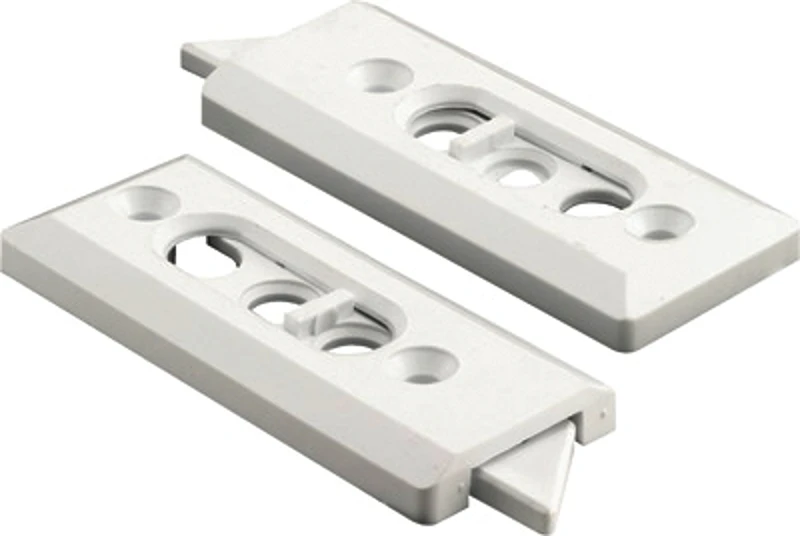 Tilt Window Latches, White Plastic, Spring-Loaded, 2-1/8 In., 2-Pk.