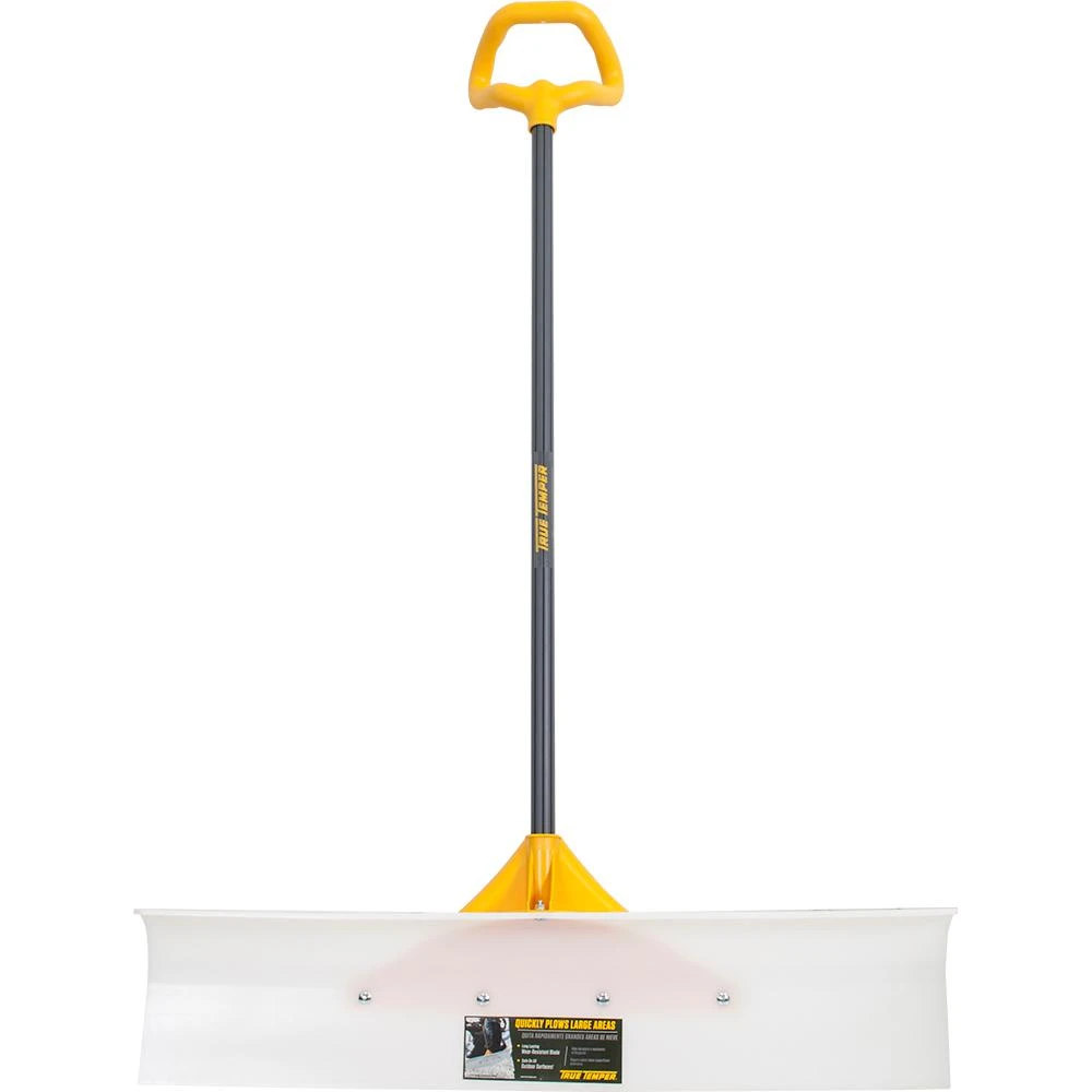 36-inch Versa Grip Poly D-handle Snow Pusher, Ultra High Molecular Weight