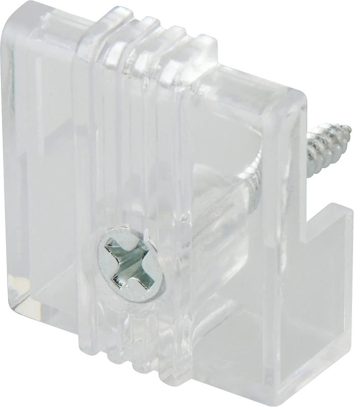 1/4-inch Adjustable Clear Plastic Mirror Holders, 4-pack, Supports 20 Lb