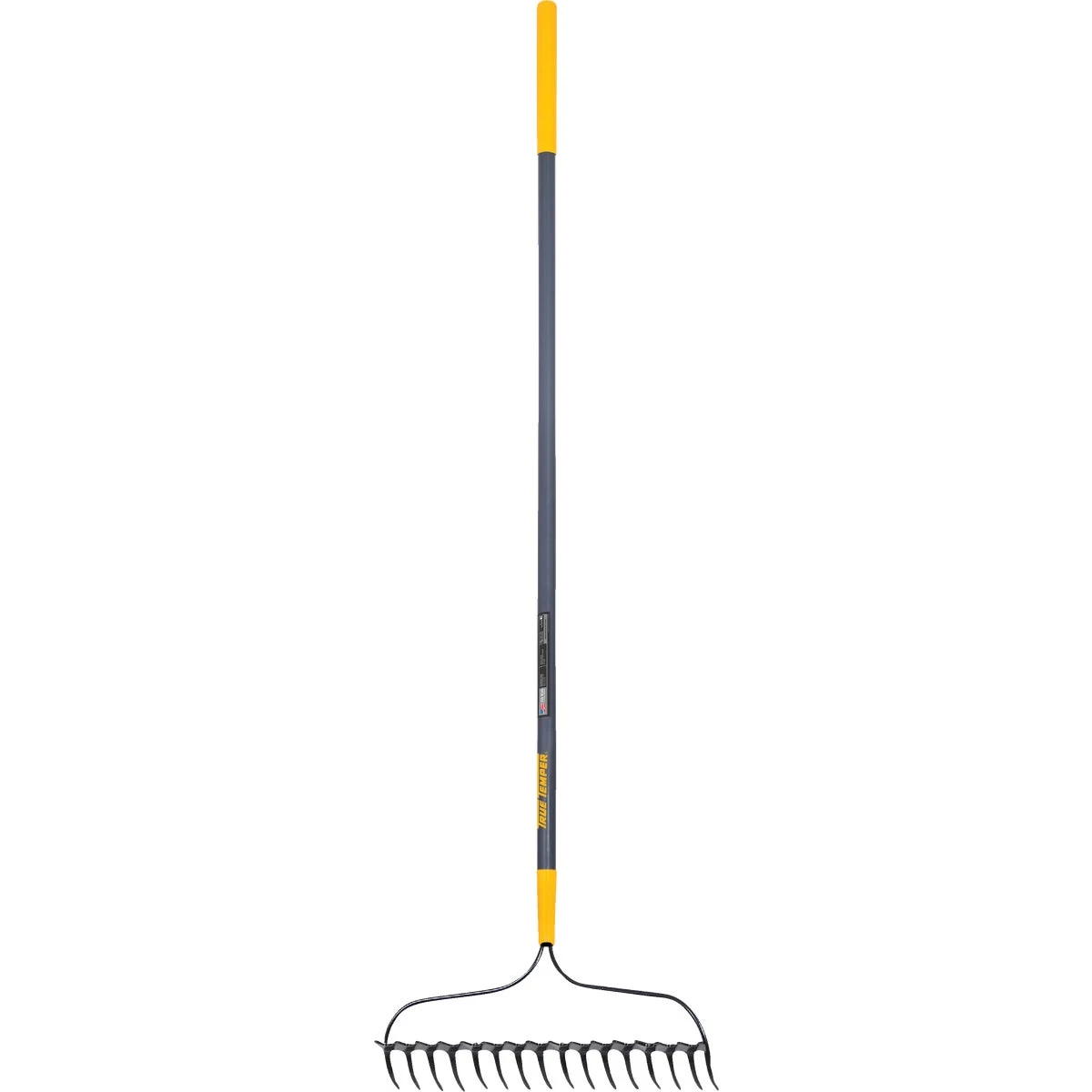 Double-Play Bow Rake with 57-Inch Fiberglass Handle and Cushion Grip
