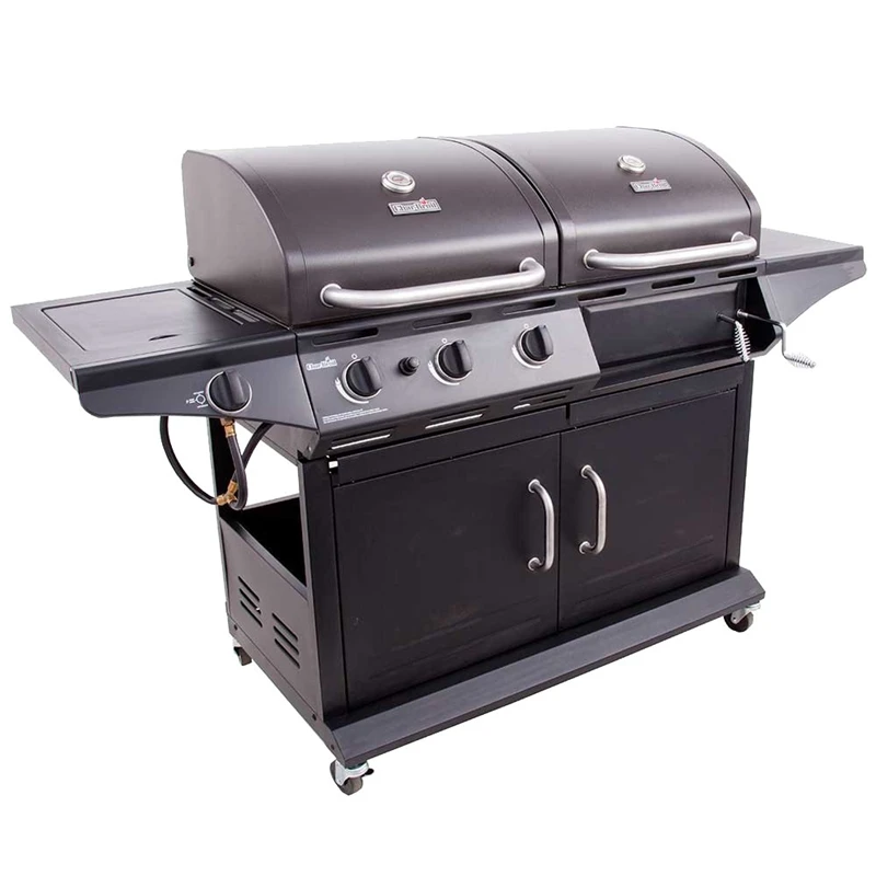 Combination Charcoal And Gas Grill With Side Burner, 36,000 Btu, 66-3/4 X 24-1/4 X 48-in.