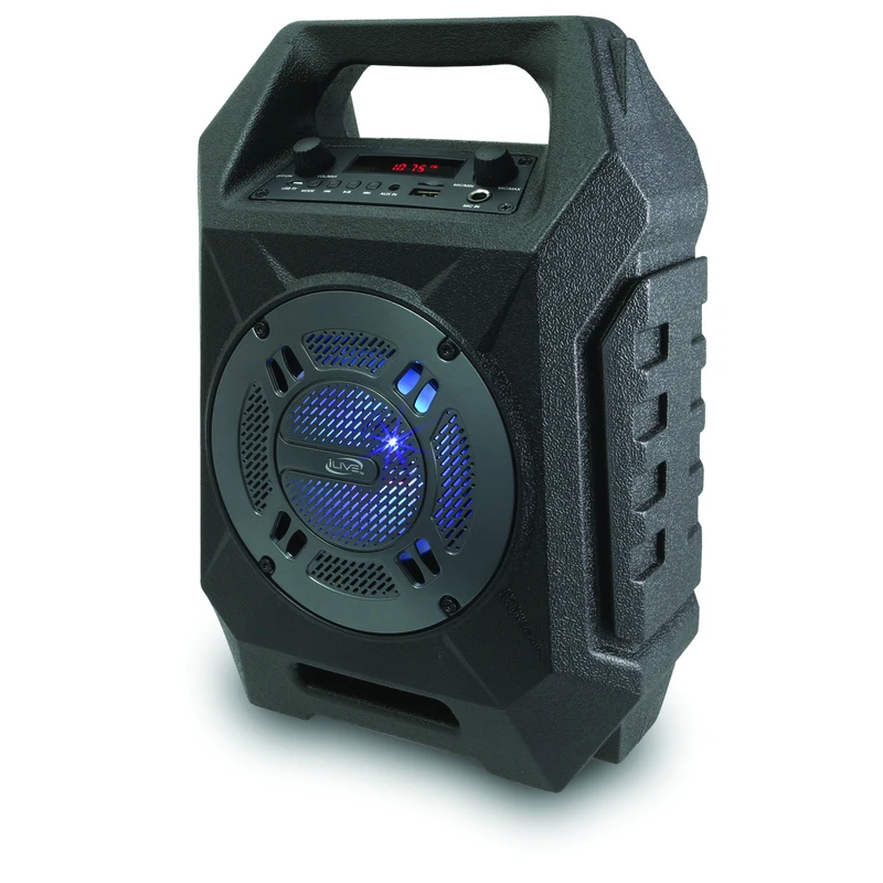 Wireless Bluetooth Tailgate Speaker Isb408b With Rechargeable Battery And Led Effects