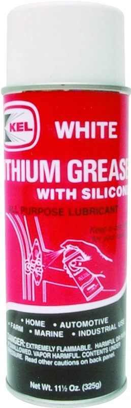 Ics White Lithium Grease With Silicone, 11.5 Oz. Aerosol Can