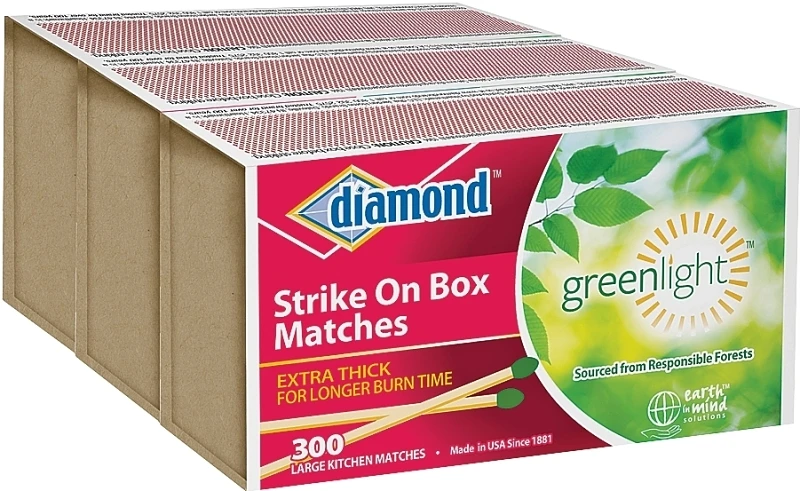 Diamond 3-Pack Safety Kitchen Matches