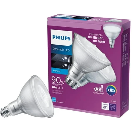 90w Equivalent Daylight Par38 Dimmable Led Floodlight Bulb (2-pack, 5000k, 900 Lumens)