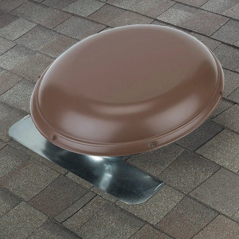 26.2 In. H X 25.5 In. W X 9 In. L Brown Metal Power Roof Ventilator