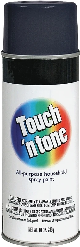 Touch 'n Tone Semi-gloss Black Spray Paint, 10 Oz. - Fast Drying, Multi-purpose