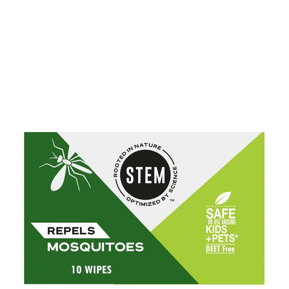 All-Natural Mosquito Repellent Wipes, Deet Free, 10 Ct.