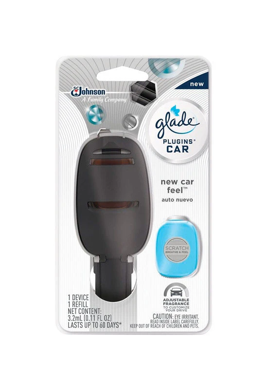 Plug-ins Car Starter & Refill, New Car Scent, 0.11 Oz.