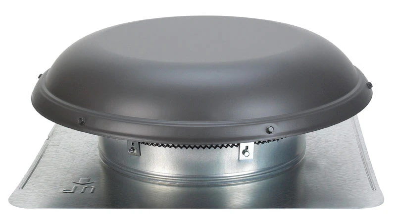 26 In. H X 9 In. W X 26 In. L X 14.5 In. D Brown Metal Power Roof Ventilator