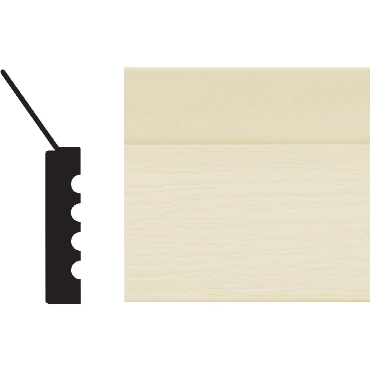 2 In. W. X 7/16 In. H. X 9 Ft. L. Almond Pvc Weatherstrip Garage Door Stop