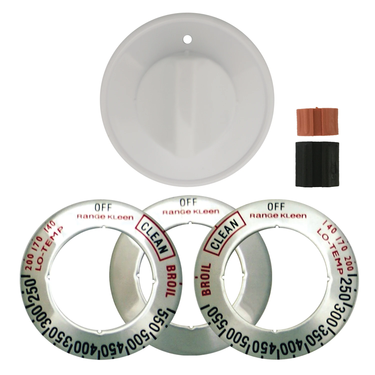 Universal White Replacement Gas Range And Oven Knob Kit Model 8231