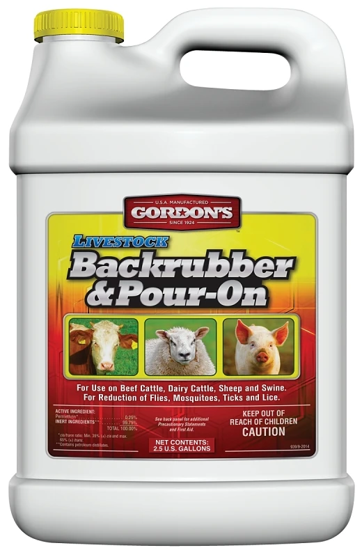 Livestock Backrubber & Pour-on Insecticide, Ready To Use, 2.5 Gallons