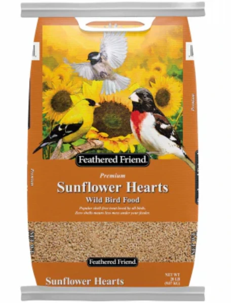 Sunflower Hearts Wild Bird Food, 40 Lb Bag - Shell-free Treat