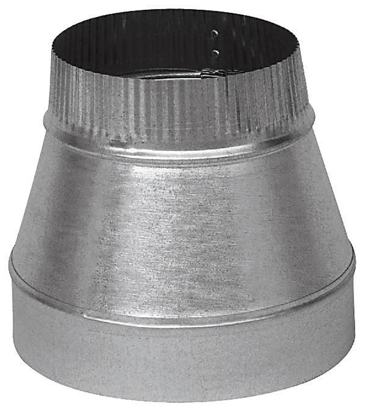 6 In. Diameter X 3 In. Diameter Galvanized Steel Furnace Pipe Reducer