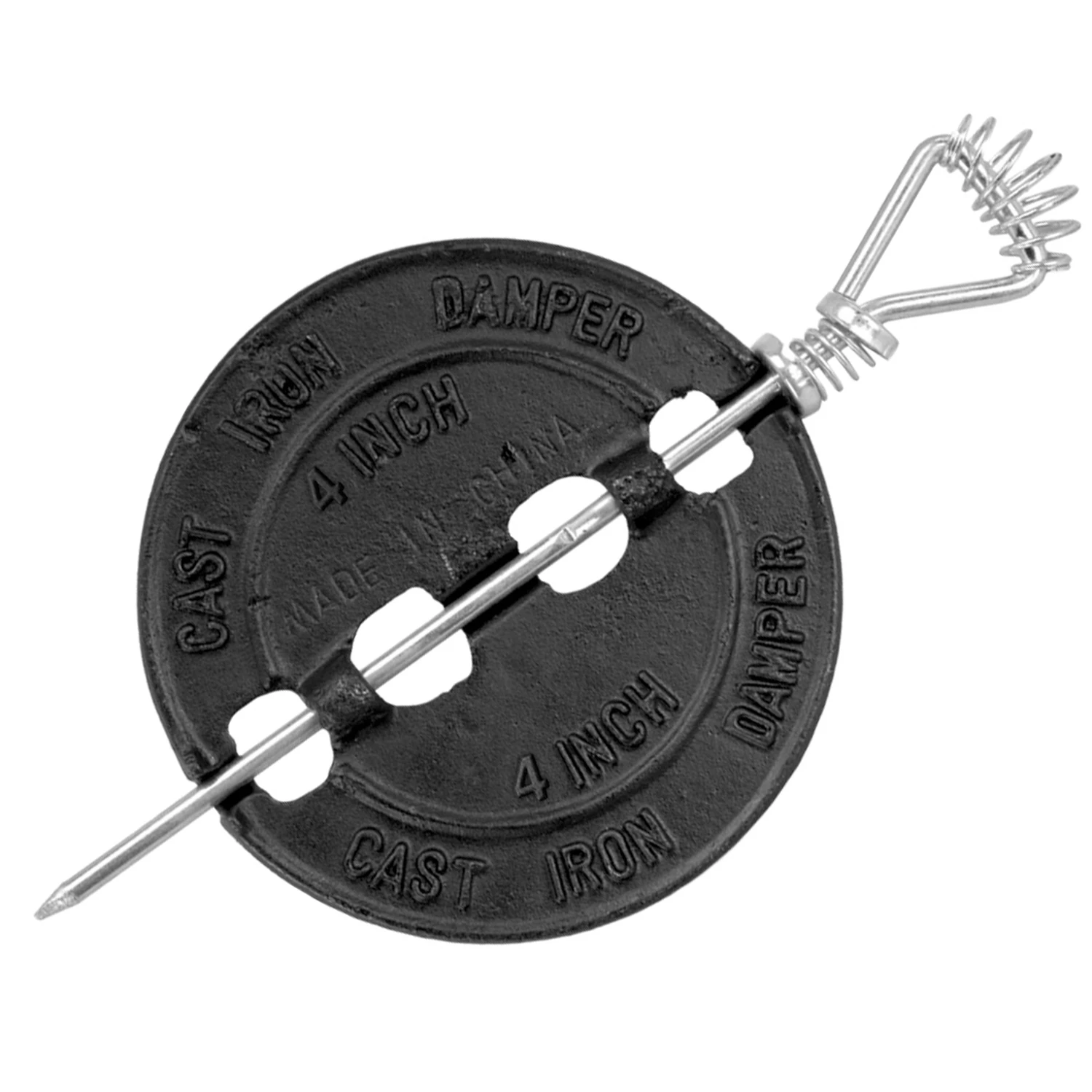 4 Inch Diameter Cast Iron Damper For Wood Stoves And Flue Pipes