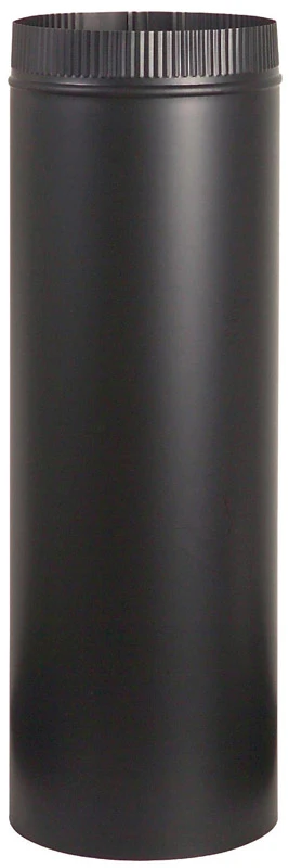 Snaplock 4 In. X 24 In. Black Stove Pipe, 1200 F Rated