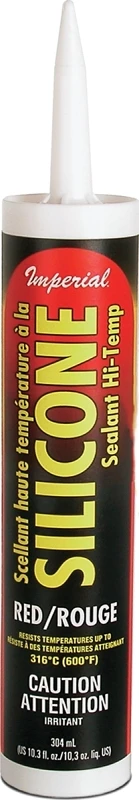 High-temperature Silicone Sealant, Red, 10.3 Oz. - Flexible Waterproof Sealant