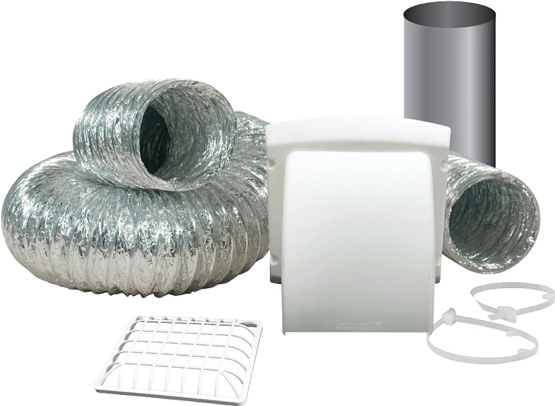 White Gas Or Electric Dryer Vent Kit - 4-piece Promax Series