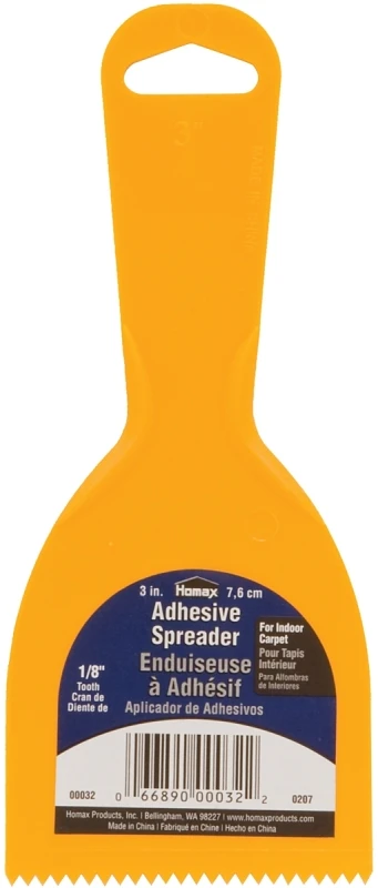3-inch Adhesive Spreader Knife With 1/8-inch Notch For Carpet & Vinyl Tile