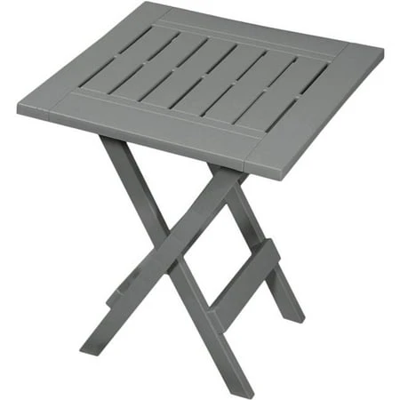 Grey Folding Table with Durable Surface and Sturdy Legs