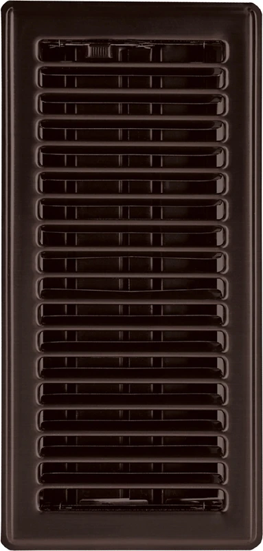 Contemporary Floor Register, Oil Rubbed Bronze, 4 X 10 Inches, Steel Construction