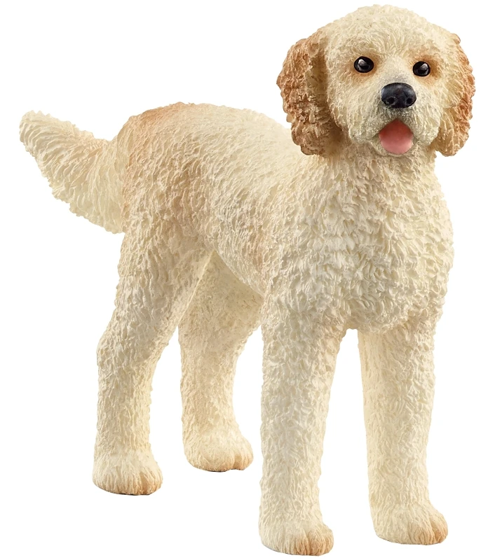 Goldendoodle Figurine Toy - 2.17" H, Ages 3 & Up, Durable Plastic