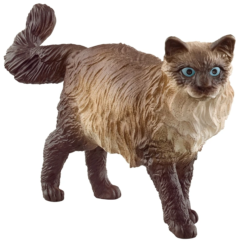 Ragdoll Cat Toy Figurine, Realistic Plastic Model For Ages 3 And Up