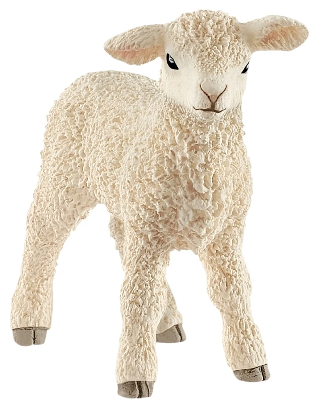 White Lamb Toy Animal Figure for Children Ages Three and Up