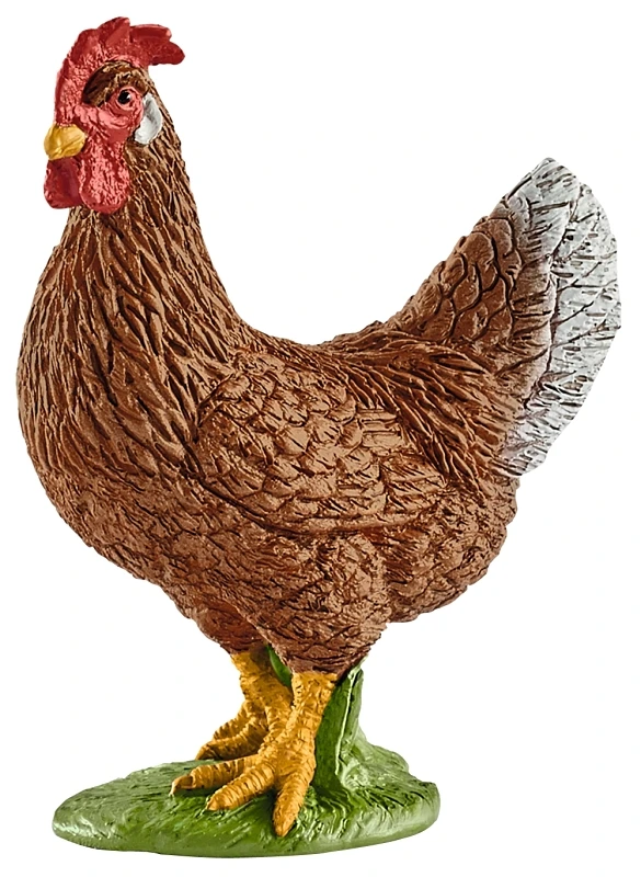 Brown Hen Toy Animal Figure, 4.2 X 2.5 X 5.5 Cm, Ages 3 & Up