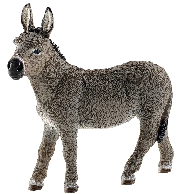 Donkey Toy Animal Figure, 3.7" H X 3.7" W X 1.4" D, Ages 3 & Up