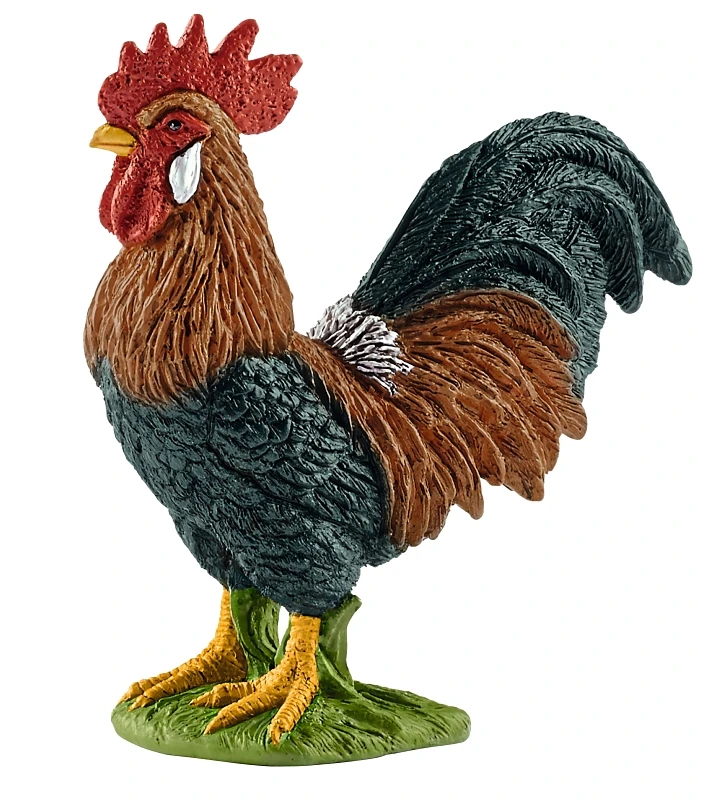 Multi-Color Rooster Toy Animal Figure for Children Ages Three and Up