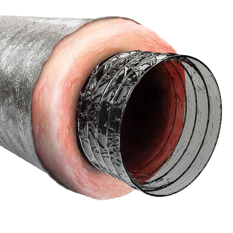 25 Ft. L X 6 In. D Insulated Polyester Flexible Duct, R-6.0