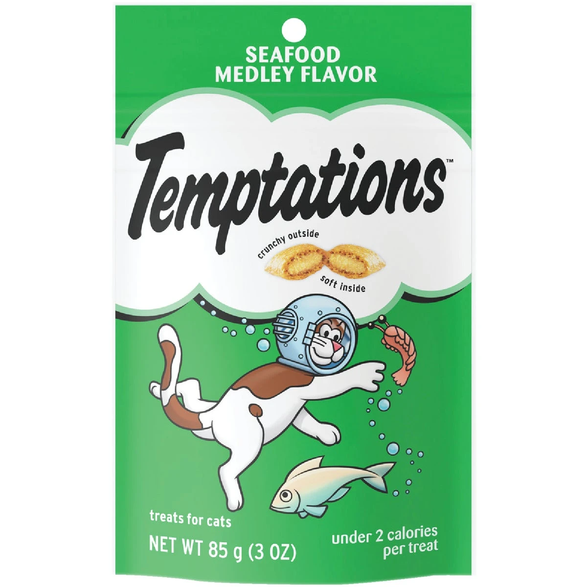 Temptations Cat Treats Seafood Medley Flavor 3 Ounce Package
