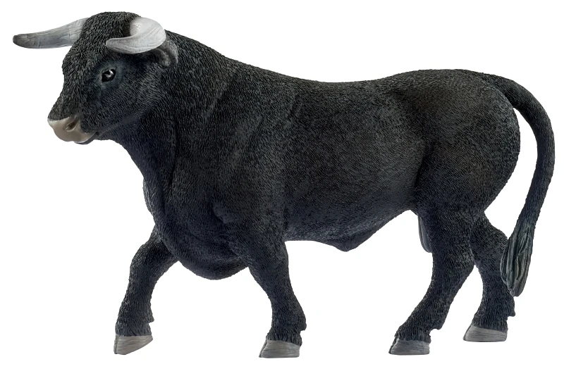 Black Bull Toy Animal Figure For Ages 3 And Up - Model 13875