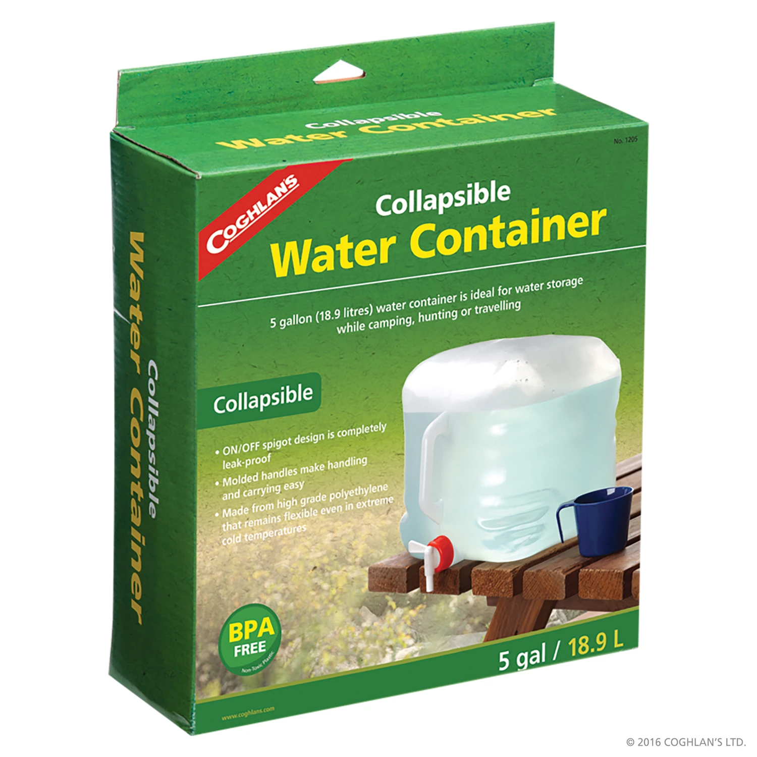 5 Gallon Collapsible Water Container With Removable Spigot