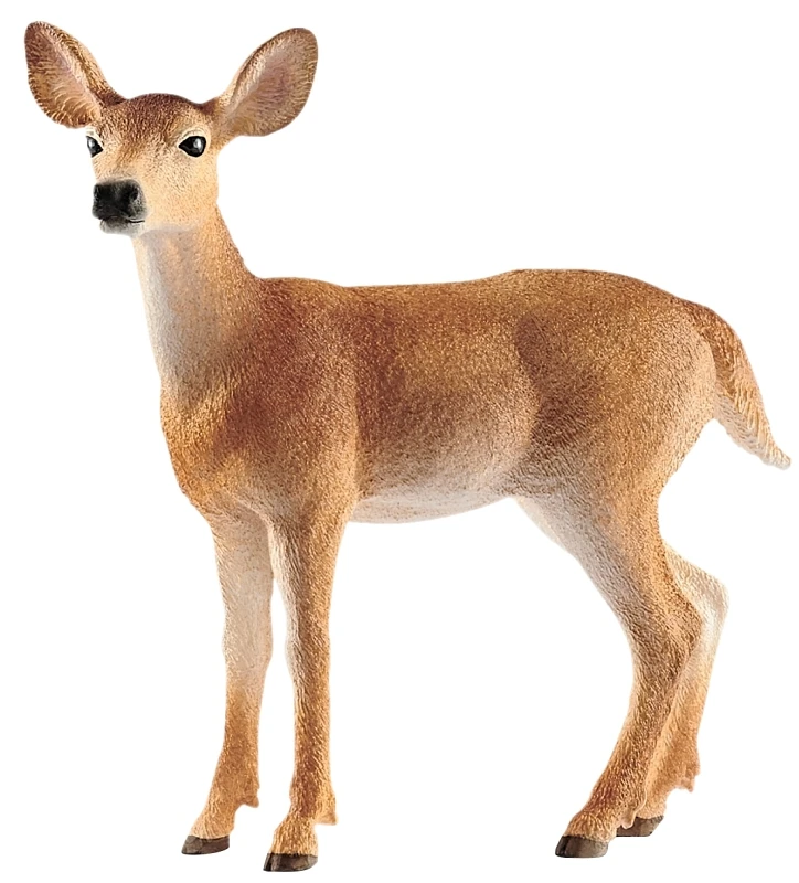 Tailed Doe Toy Animal Figure, Brown & White, 1.37" X 3.14" X 3.14"
