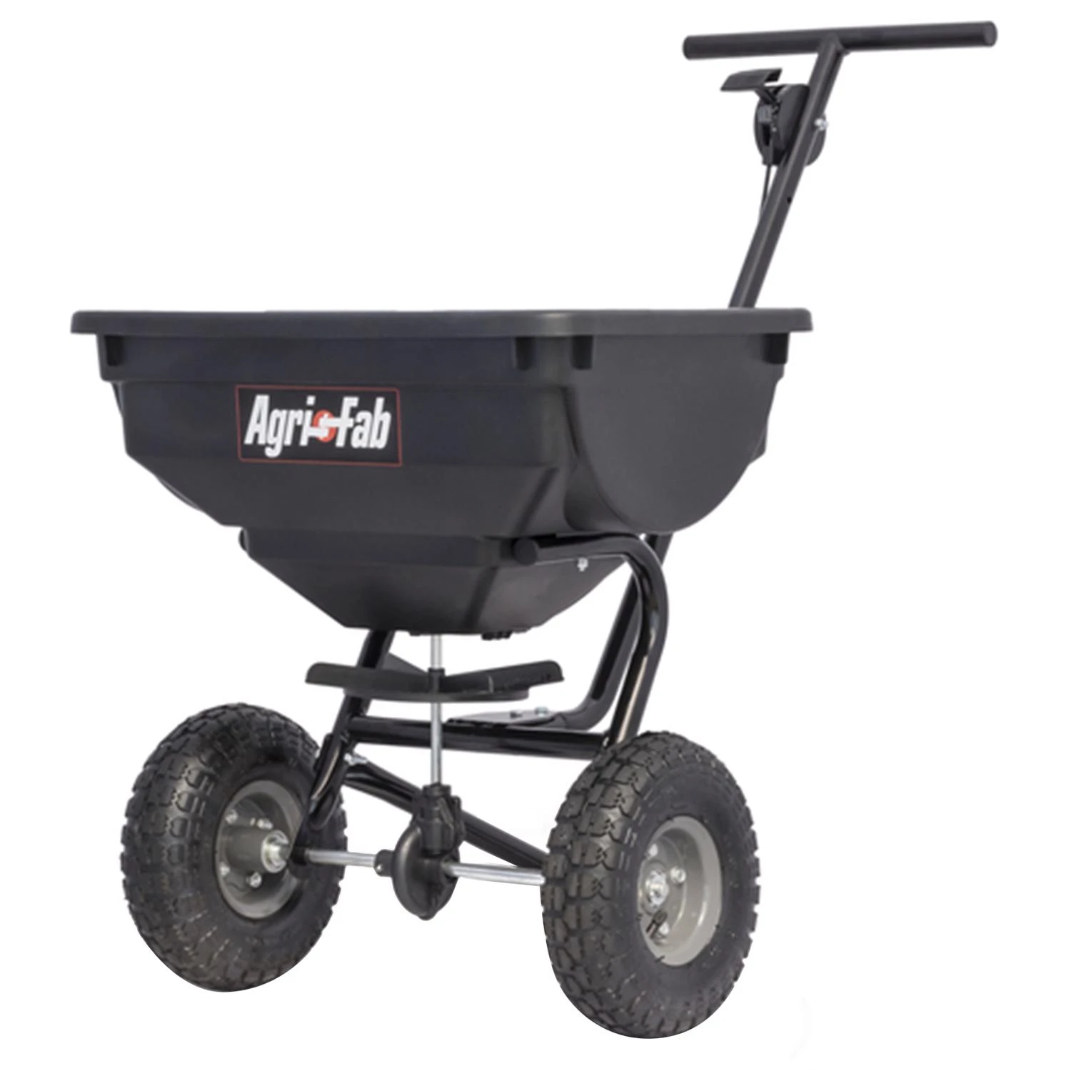 10 Ft. W Deluxe Push Spreader For Fertilizer, Grass Seed, Ice Melt - 85 Lb Capacity