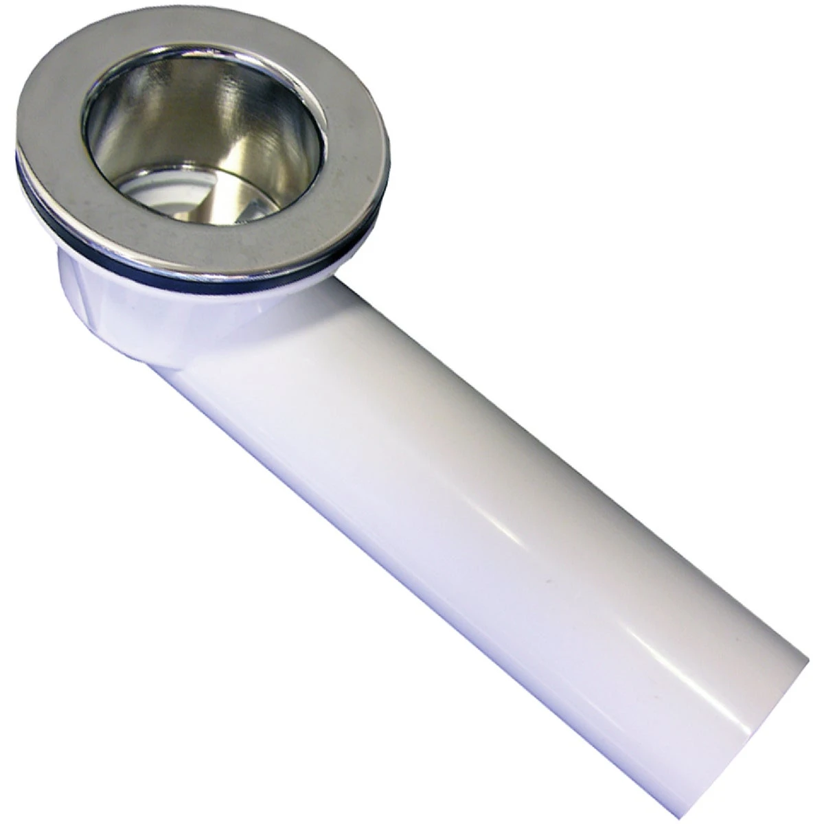 1-1/2 Inch Pvc Overflow And Waste Shoe With Chrome Finish