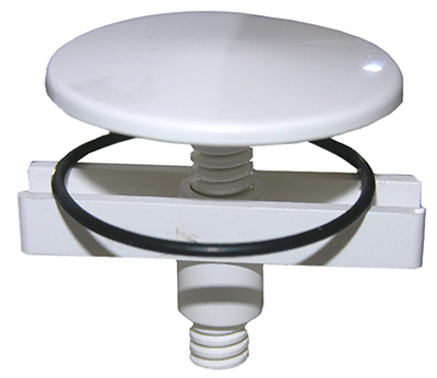 White Plastic Kitchen Sink Hole Cover, 1 and 3 Quarter Inches Diameter