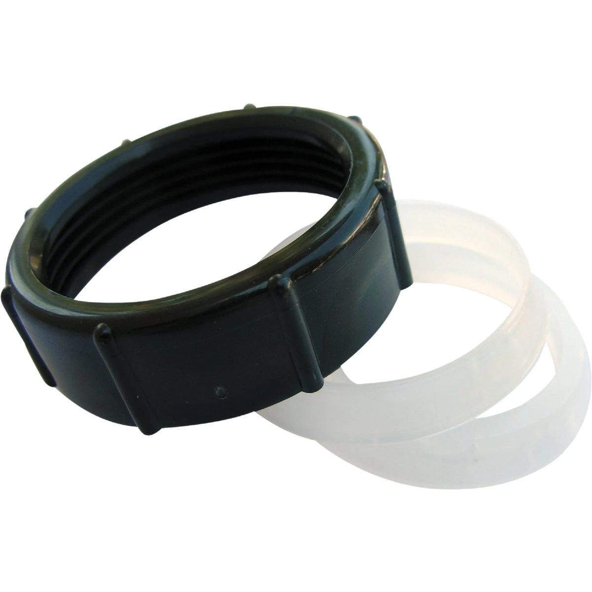 Slip Joint Nut Kit, Black Plastic, 1 and 1/2 Inch Diameter