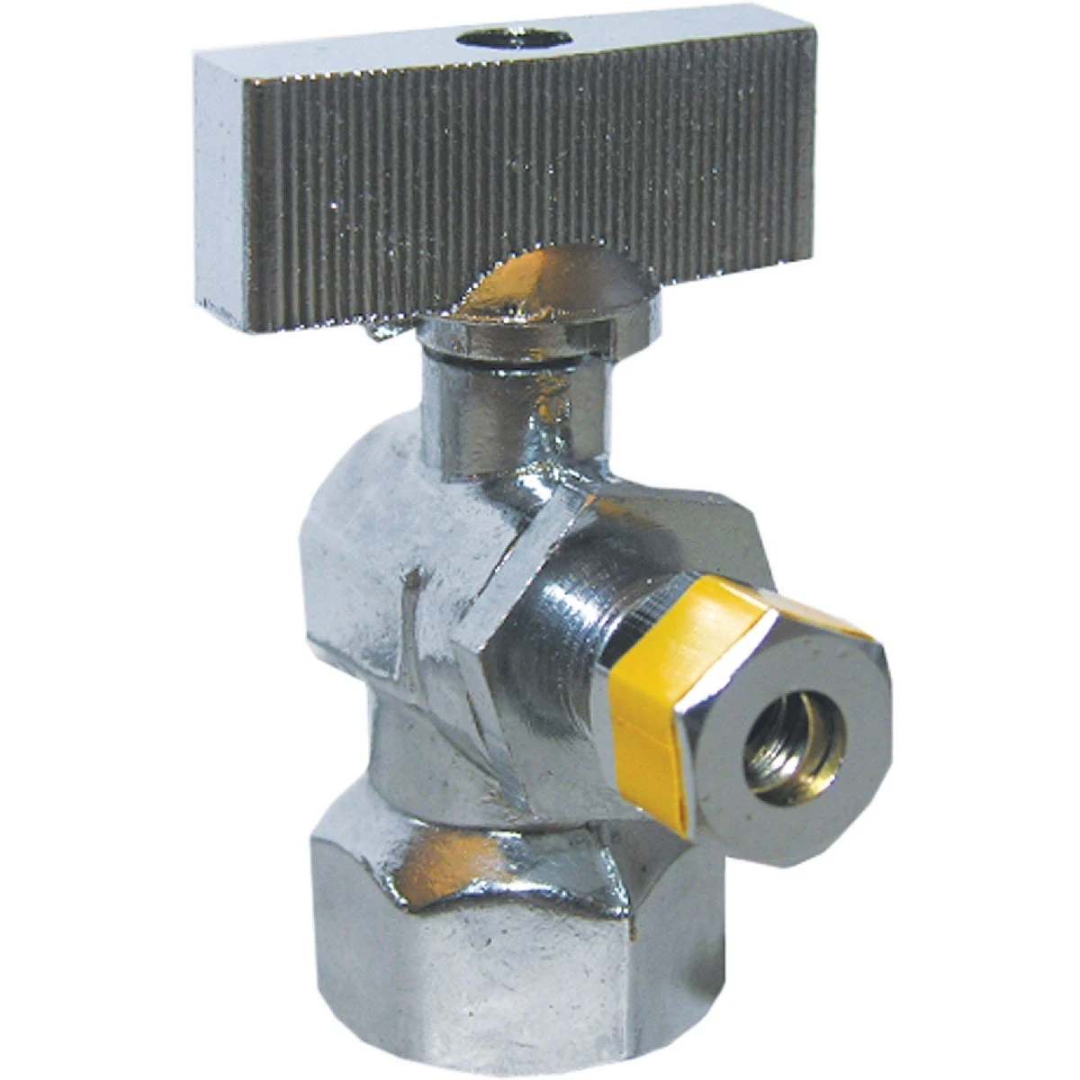 1/2 In. Ip Inlet X 1/4 In. C Outlet Chrome Quarter Turn Angle Valve