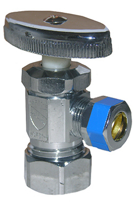 5/8 In. Compression Inlet X 3/8 In. Compression Outlet Angle Valve
