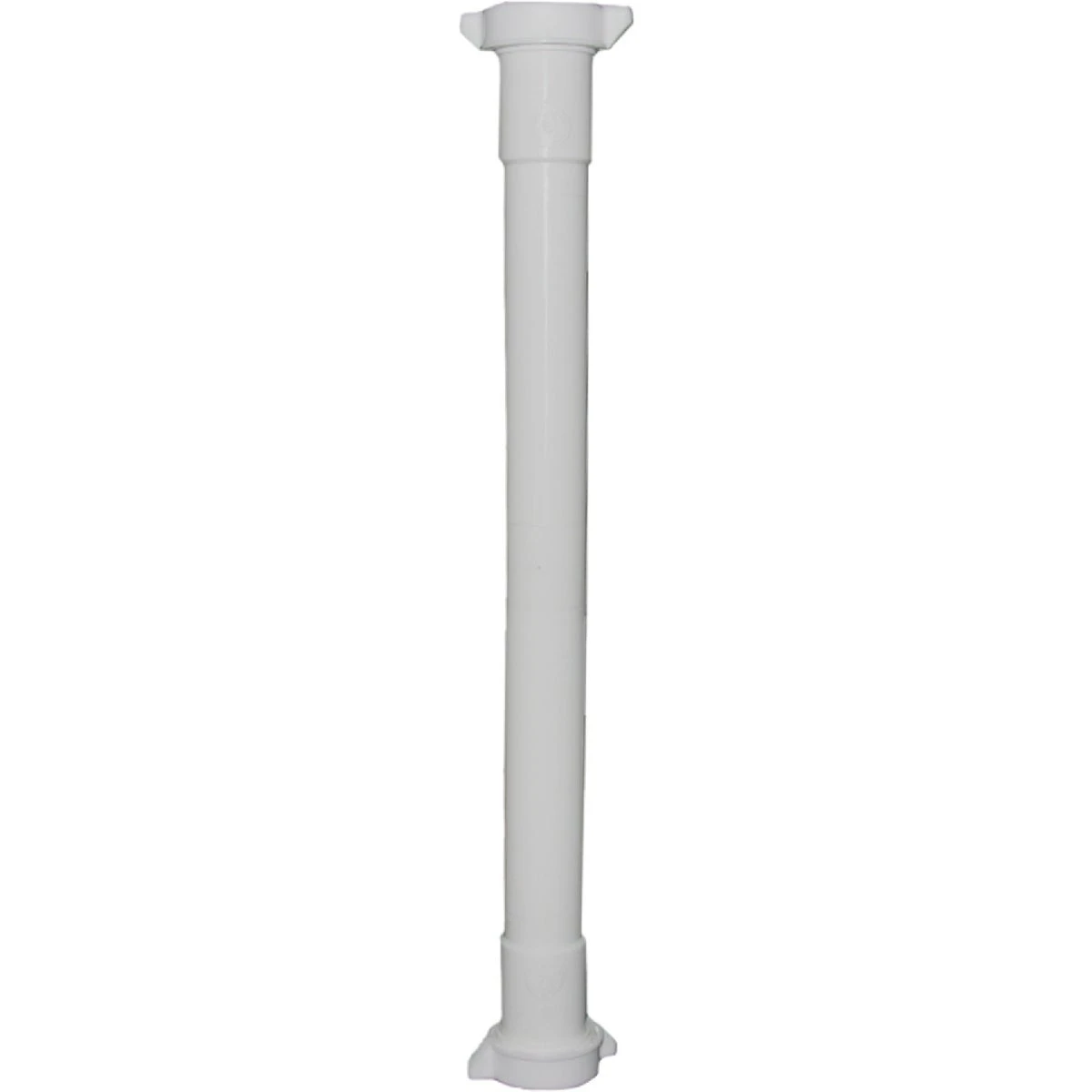 Lavatory Drain Extension, White Polyvinyl Chloride, 1 and 1 Quarter Inch by 16 Inch