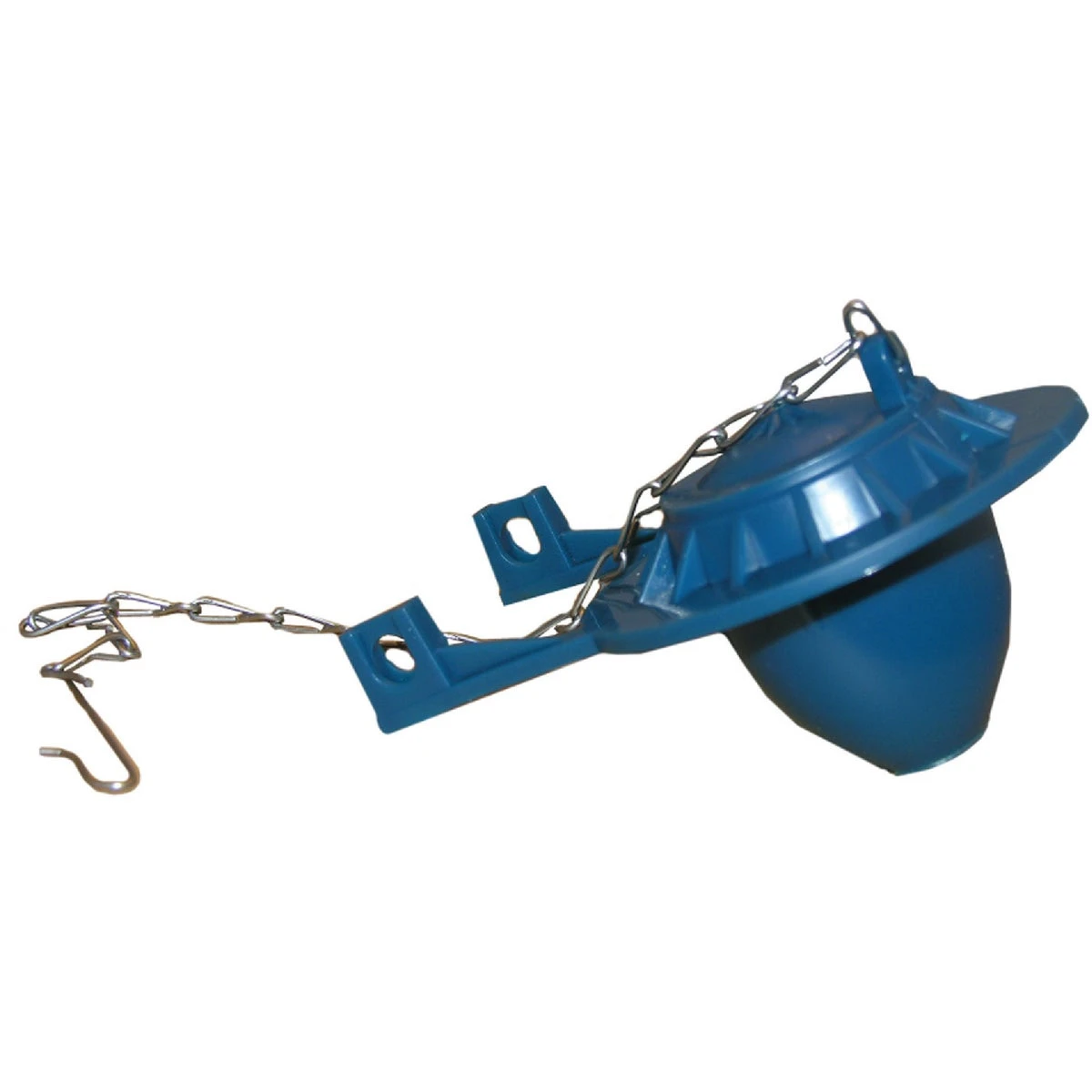 3 In. Blue Vinyl Toilet Flapper With Chain - Chemical Resistant