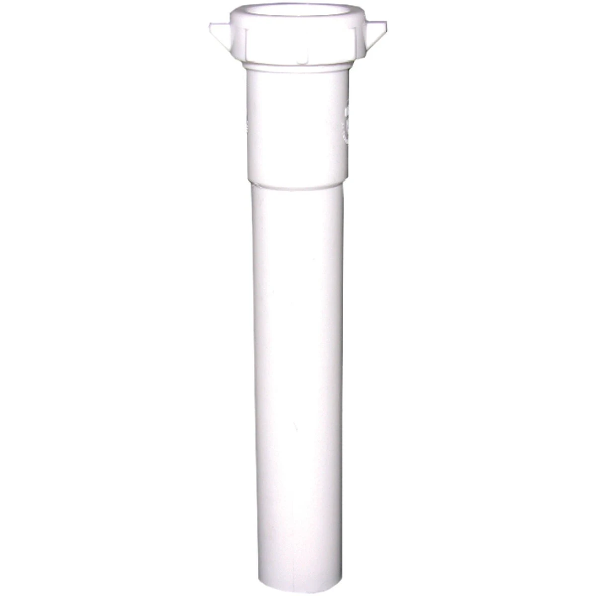 Lavatory Drain Extension White Polyvinyl Chloride One and One Quarter Inch Tube by Eight Inch Length