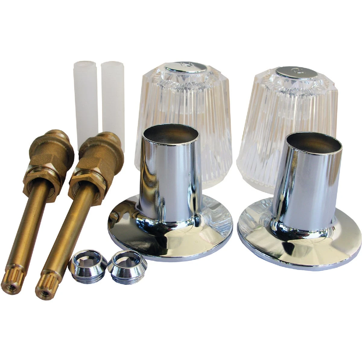 Price Pfister 2-valve Round Clear Tub & Shower Handle Kit With Stems